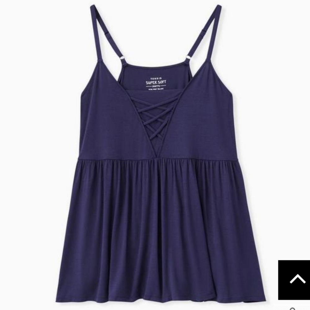 Torrid - Navy babydoll tank